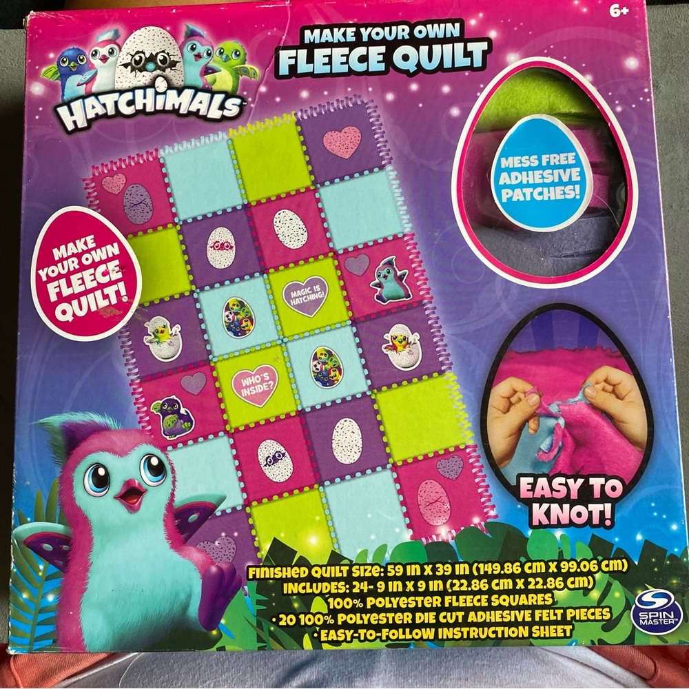 Hatchimals Make Your OwnFleece Quilt - NIB